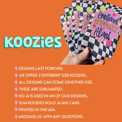 Weenie the people 4th of July koozies: Slims