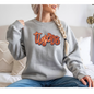 Tigers Orange Sequin Patch Game Day Tee - Long Sleeve